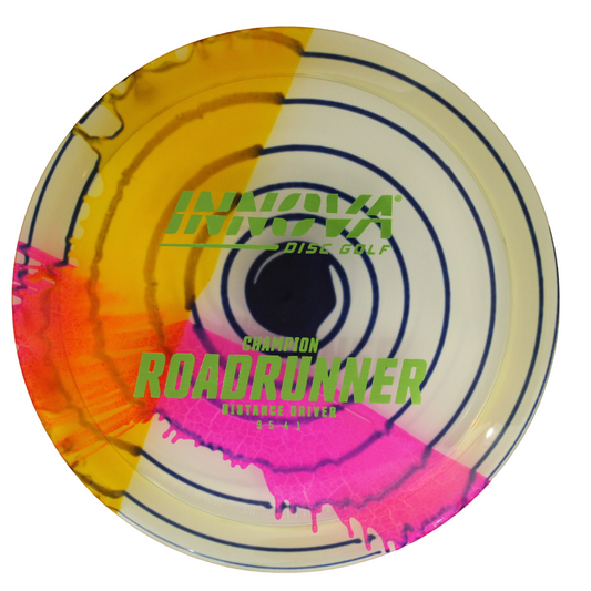 Innova Disc Golf Canada Champion I-Dye Roadrunner Distance Driver INNOVA DISC GOLF CANADA	Roadrunner	To Be Updated	Superior grip	Good durability	Consistent flight path	Suitable for all skill levels	Good for distance and control	Versatile for different shots
