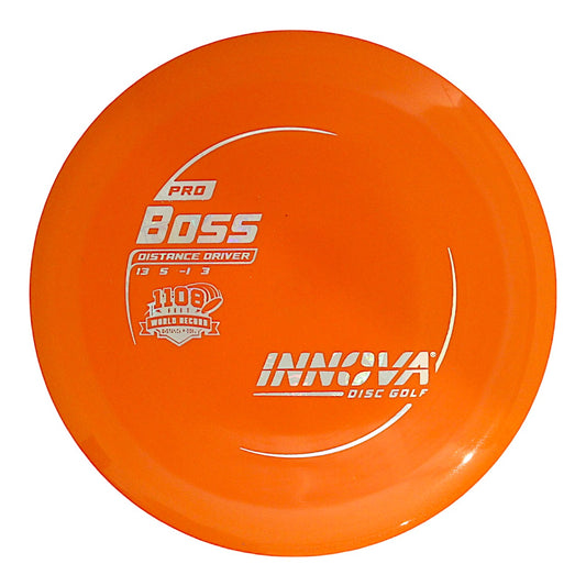 INNOVA DISC GOLF CANADA	Boss
Distance Driver	Grippy feel	Good durability	Flexible in cooler conditions	Great for distance and control	Maintains stability over time	Comfortable for grip Lightweight
