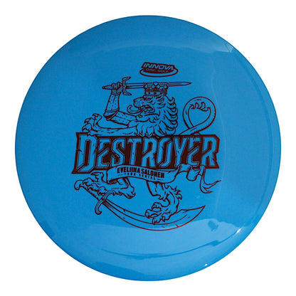 Destroyer Star (Eveliina Salonen 2021 Tour Series) INNOVA DISC GOLF CANADA	Destroyer	Distance Driver	Flexible	Premium Opaque	Grips Well	Overstable	Impact Resistant INNOVA DISC GOLF CANADA	Star Destroyer
Distance Driver	Slick Finish	Versatile Colors	Great Durability	and grip Overstable	Impact Resistant	Improved Glide Flexible in cooler conditions	Great for distance and control	Maintains stability over time	Comfortable for grip


