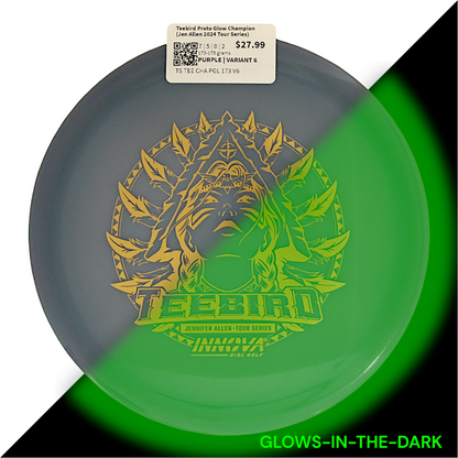 INNOVA TEEBIRD PROTO GLOW CHAMPION STRAIGHT TOUR SERIES JENNIFER ALLEN SPECIAL EDITION DISC GOLF CANADA BC ONTARIO