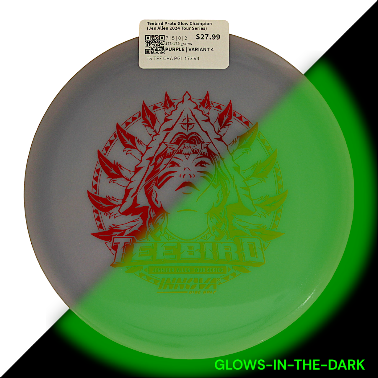 INNOVA TEEBIRD PROTO GLOW CHAMPION STRAIGHT TOUR SERIES JENNIFER ALLEN SPECIAL EDITION DISC GOLF CANADA BC ONTARIO