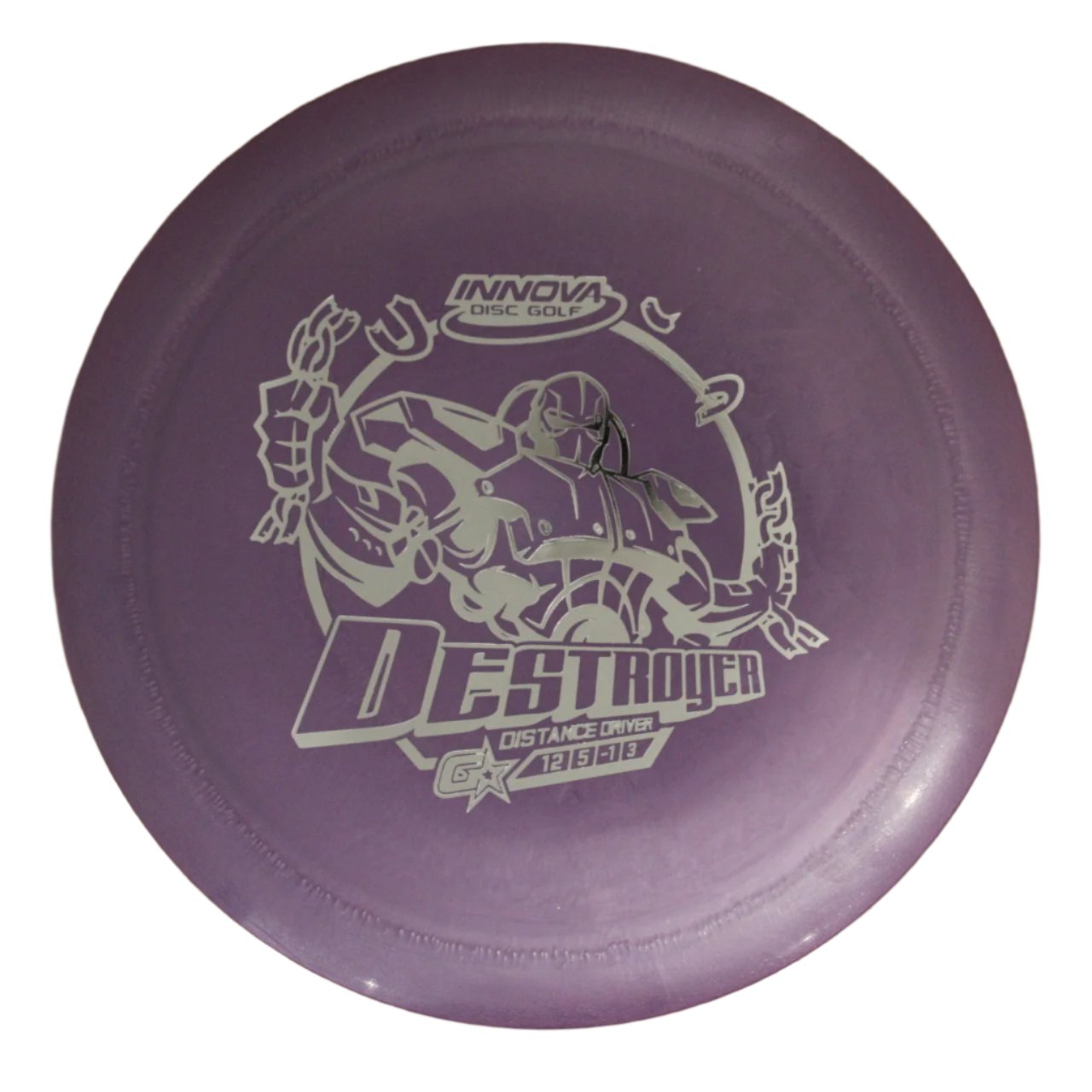 INNOVA DISC GOLF CANADA	Destroyer
Distance Driver	Slick Finish	Versatile Colors	Good Durability	and grip Overstable	Impact Resistant	Improved Glide Flexible in cooler conditions	Great for distance and control	Maintains stability over time	Comfortable for grip lightweight

