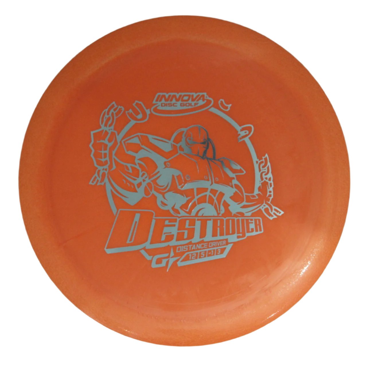 INNOVA DISC GOLF CANADA	Destroyer
Distance Driver	Slick Finish	Versatile Colors	Good Durability	and grip Overstable	Impact Resistant	Improved Glide Flexible in cooler conditions	Great for distance and control	Maintains stability over time	Comfortable for grip lightweight

