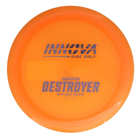 INNOVA DISC GOLF CANADA	Destroyer
Distance Driver	Slick Finish	Versatile Colors	Great Durability	Overstable	Impact Resistant	Improved Glide Flexible in cooler conditions	Great for distance and control	Maintains stability over time	Comfortable for grip

