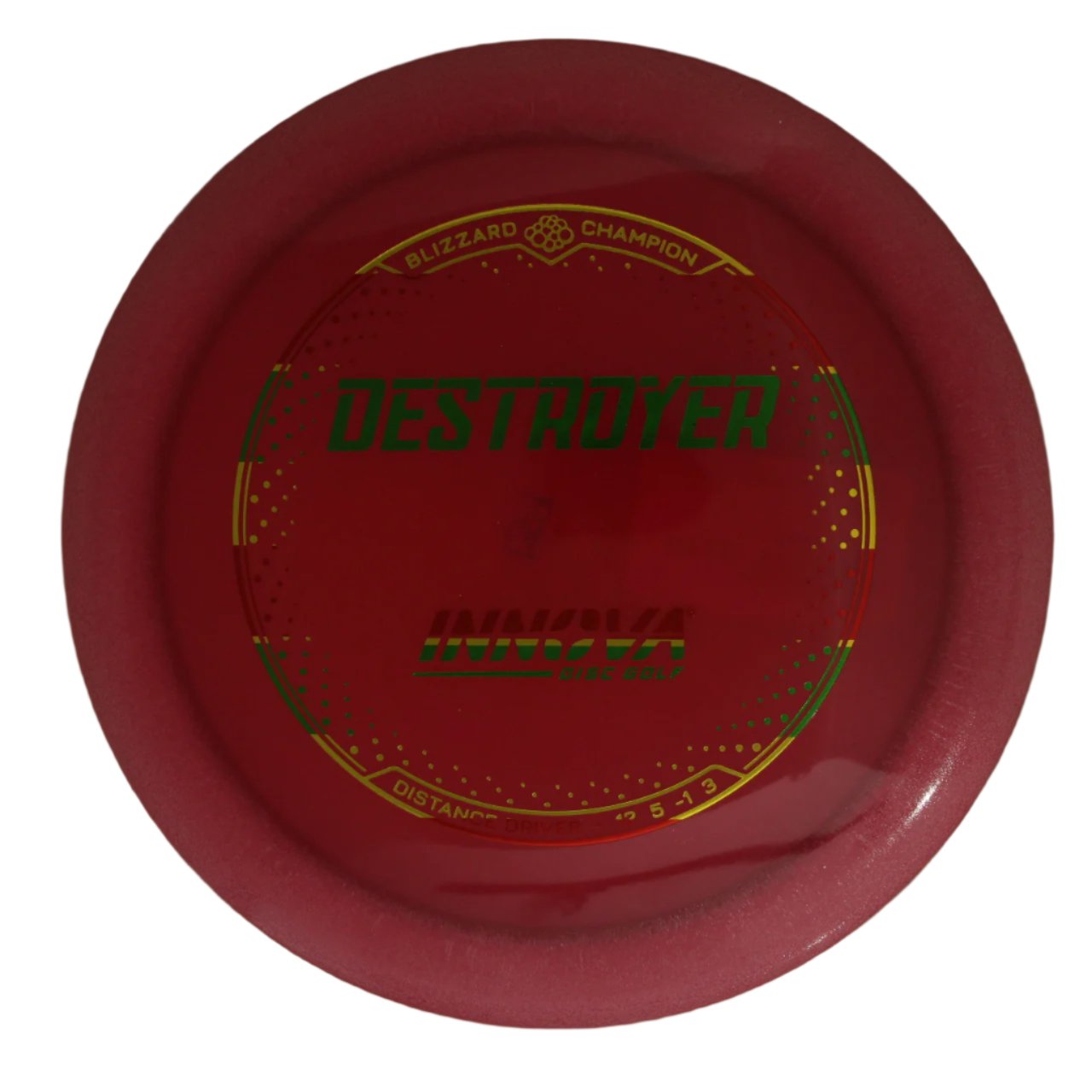 INNOVA DISC GOLF CANADA	Destroyer
Distance Driver	Slick Finish	Versatile Colors	Good Durability	Overstable	Impact Resistant	Improved Glide Flexible in cooler conditions	Great for distance and control	Maintains stability over time	Comfortable for grip lightweight


