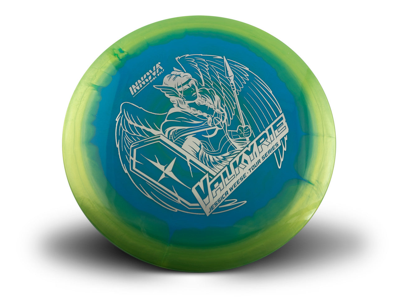 Valkyrie Halo Star (Jessica Weese 2024 Tour Series) Grippy feel	Good durability	Flexible in cooler conditions	Great for distance and control	Maintains stability over time	Comfortable for grip
