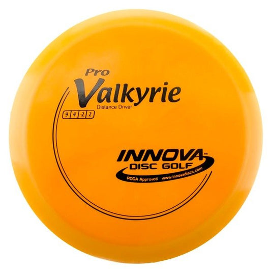 Innova Disc Golf Canada Halo Star Valkyrie Distance Driver  Valkyrie Distance Driver Grippy feel	Good durability	Flexible in cooler conditions	Great for distance and control	Maintains stability over time	Comfortable for grip Straight shots
