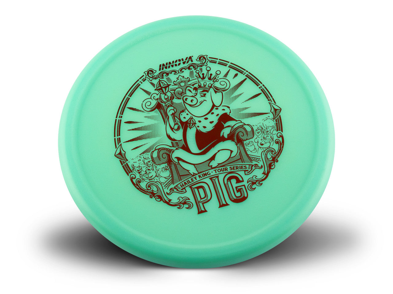 Pig Proto Glow Pro (Hailey King 2024 Tour Series) INNOVA DISC GOLF CANADA	Pig	Pro	Putter	Cold Comfort	Hot Weather	Control Retained	Increased Stability	Medium Glide	Smooth Release Glow

