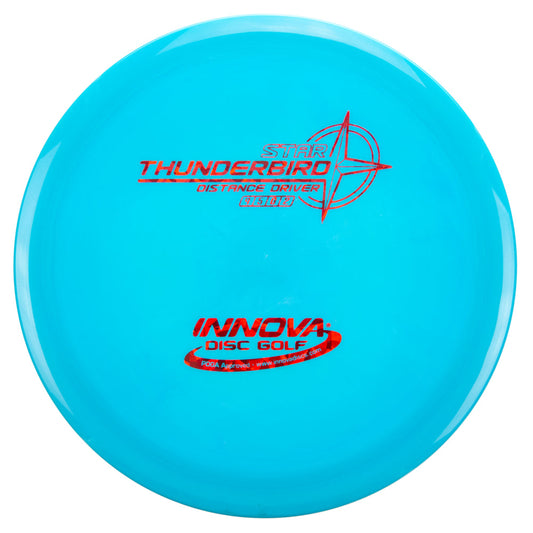 Innova Disc Golf Canada Star Thunderbird innova Disc Golf Canada Champion Thunderbird 	Impact Resistant	good soft Grip	Reliable Control	Fade Hold overstable No turn good glide
