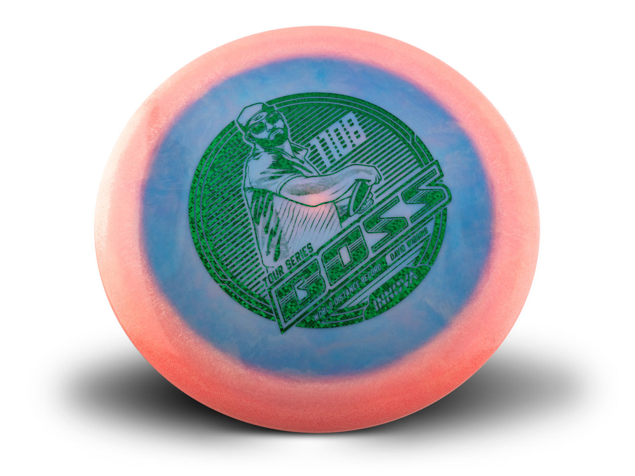 INNOVA DISC GOLF CANADA	Boss Classic Glow Halo Star (David Wiggins Jr. 2024 Tour Series) Boss	Distance Driver
Impact Absorb	Improved Glide	Weight Versatility	Durable Fade	Balanced Throw	Flight Retained David Wiggins Jr. 2024 Tour Series
INNOVA DISC GOLF CANADA	Boss
Distance Driver	Grippy feel	Good durability	Flexible in cooler conditions	Great for distance and control	Maintains stability over time	Comfortable for grip Lightweight
