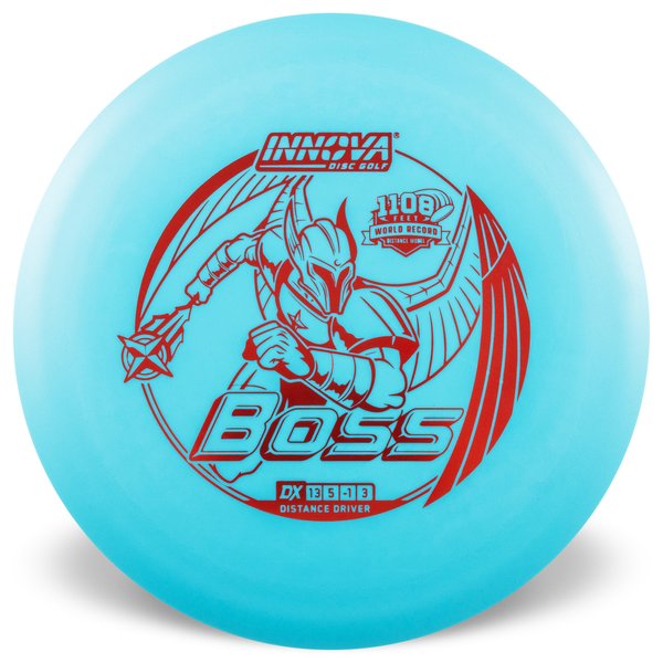 INNOVA DISC GOLF CANADA	Boss
Distance Driver	Grippy feel	Good durability	Flexible in cooler conditions	Great for distance and control	Maintains stability over time	Comfortable for grip Lightweight
