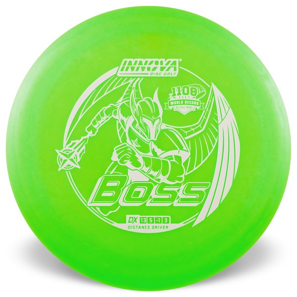 INNOVA DISC GOLF CANADA	Boss
Distance Driver	Grippy feel	Good durability	Flexible in cooler conditions	Great for distance and control	Maintains stability over time	Comfortable for grip Lightweight
