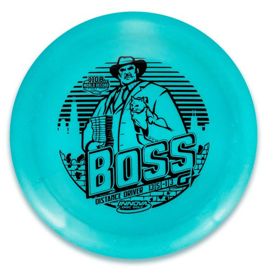 INNOVA DISC GOLF CANADA	Boss
Distance Driver	Grippy feel	Good durability	Flexible in cooler conditions	Great for distance and control	Maintains stability over time	Comfortable for grip Lightweight
