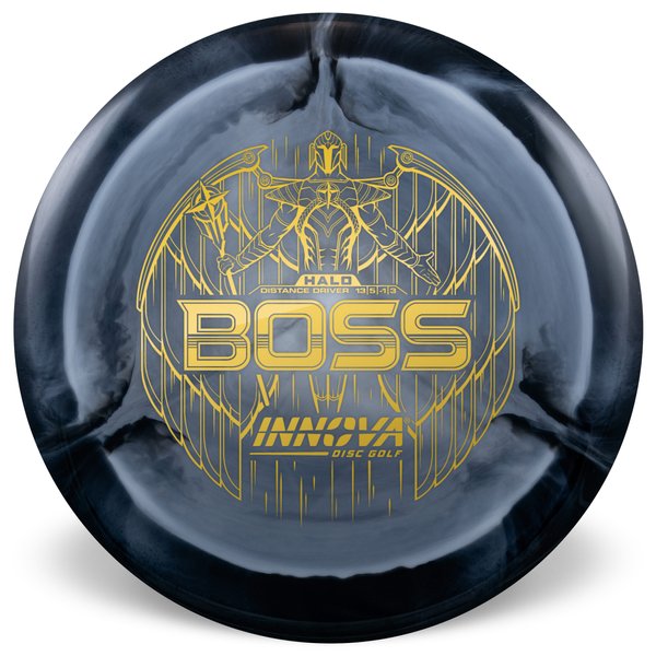 INNOVA DISC GOLF CANADA	Boss
Distance Driver	Grippy feel	Great durability	Flexible in cooler conditions	Great for distance and control	Maintains stability over time	Comfortable for grip Lightweight
