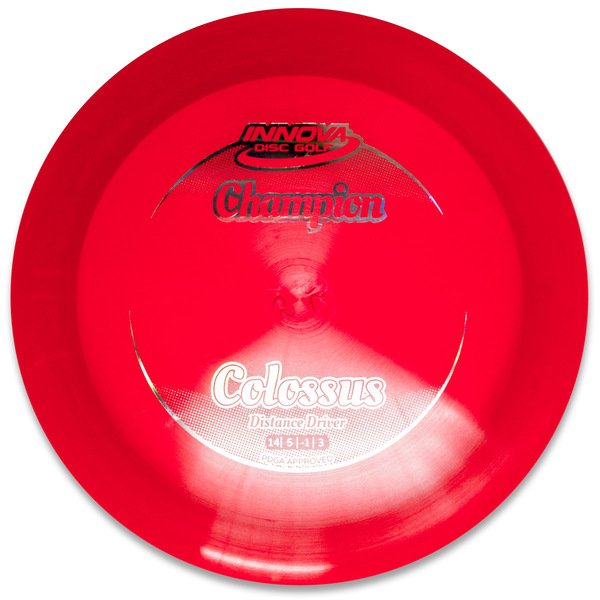 INNOVA DISC GOLF CANADA	Colossus	Distance Driver
Slick Finish	Versatile Colors	Most Durable	Overstable	Impact Resistant	Improved Glide overstable
