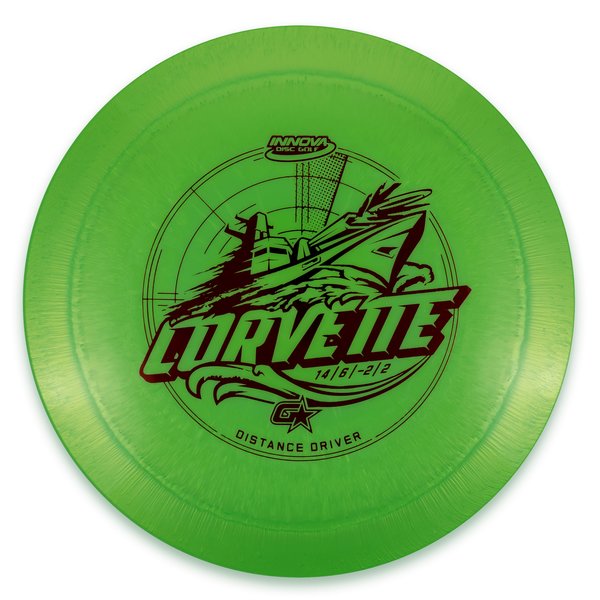 INNOVA DISC GOLF CANADA	
Corvette  Distance Driver	Firm grip	good durability excellent grip	Stable flight path	Great for distance and control	Resistant to scratches	Ideal for advanced players Straight flight
