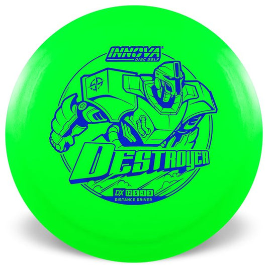 INNOVA DISC GOLF CANADA	Destroyer
Distance Driver	Slick Finish	Versatile Colors	Good Durability	Overstable	Impact Resistant	Improved Glide Flexible in cooler conditions	Great for distance and control	Maintains stability over time	Comfortable for grip lightweight

