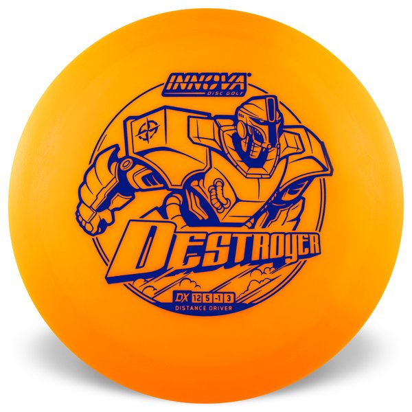 INNOVA DISC GOLF CANADA	Destroyer
Distance Driver	Slick Finish	Versatile Colors	Good Durability	Overstable	Impact Resistant	Improved Glide Flexible in cooler conditions	Great for distance and control	Maintains stability over time	Comfortable for grip lightweight

