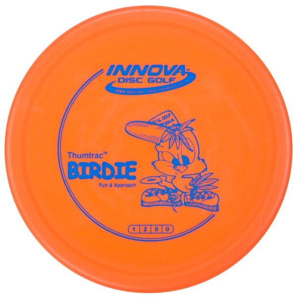 birdie INNOVA DISC GOLF CANADA
PUTT AND APPROACH
BC ONTARIO
BASE 
SPIN PUTTS
ONE DISC ROUNDS
Grippy feel		Flexible in cooler conditions	Thumbtrac