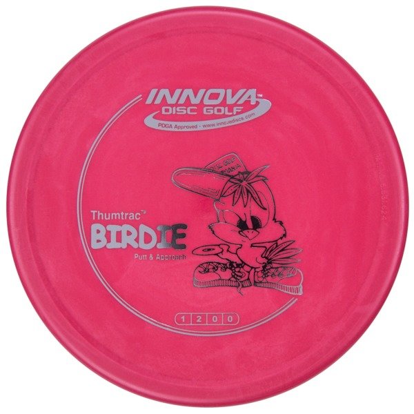 birdie INNOVA DISC GOLF CANADA
PUTT AND APPROACH
BC ONTARIO
BASE 
SPIN PUTTS
ONE DISC ROUNDS
Grippy feel		Flexible in cooler conditions	Thumbtrac