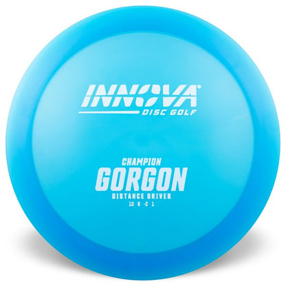 Champion	INNOVA DISC GOLF CANADA	Gorgon	Distance Driver	Firm grip	High durability	Stable flight path	Premium pricing	Resistant to scratches	Ideal for advanced players	10 / 6 / -2 / 1	Most Durable
