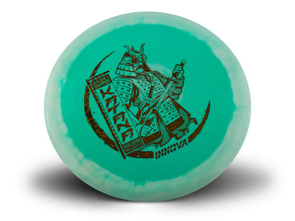 Innova Disc Golf Gregg Barsby 2024 Tour Series Halo Star Katana Distance Driver Distance Driver	Firm grip	High durability	Stable flight path		Resistant to scratches	Ideal for advanced players Flexible in cooler conditions	Great for distance and control	Maintains stability over time	Comfortable for grip

