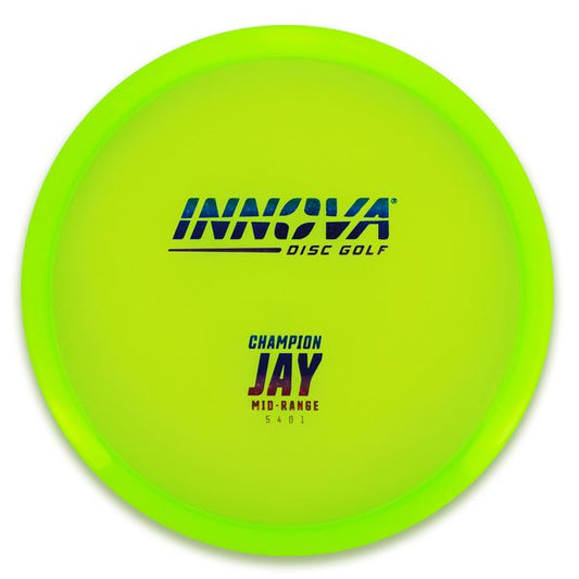 INNOVA DISC GOLF CANADA
Jay Champion Stable flight path	Good pricing	Resistant to scratches 
Grippy feel	Good durability	Flexible in cooler conditions	Great for distance and control	Maintains stability over time	Comfortable for grip