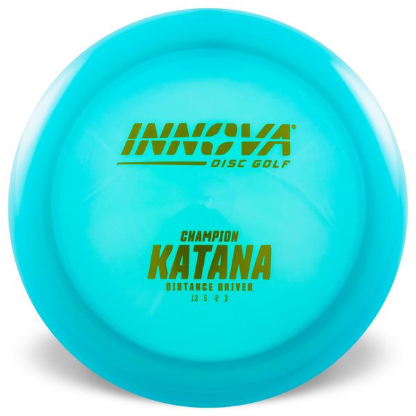 Innova Disc Golf Canada champion Katana Distance Driver 	Soft grip	great durability	Stable flight path		Resistant to scratches	Ideal for advanced players Flexible in cooler conditions	Great for distance and control	Maintains stability over time	Comfortable for grip  good Glide
