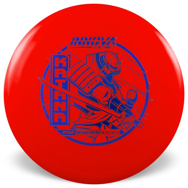 Innova Disc Golf Canada Star Katana Distance Driver 	Soft grip	great durability	Stable flight path		Resistant to scratches	Ideal for advanced players Flexible in cooler conditions	Great for distance and control	Maintains stability over time	Comfortable for grip  good Glide

