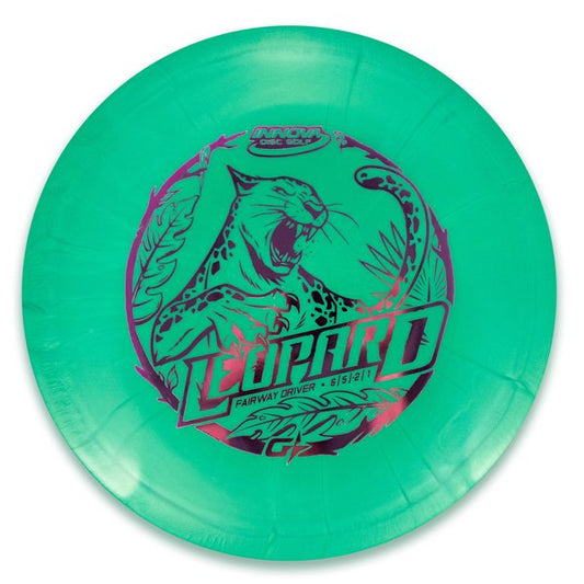 Innova Disc Golf Canada GStar Leopard 	Fairway Driver	Good Glide	Increased Control	Versatile	good Speed Improved Glide	Comfortable Grip	Signature Edition	High Hold	High Flexibility	Durable Flex soft grip 

 