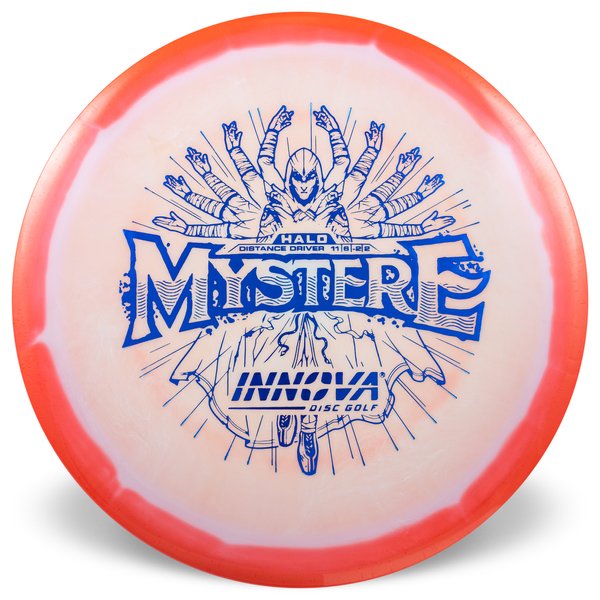 Innova Disc Golf Canada  Halo Star Mystere Distance Driver	Distance Driver	Improved Grip	Flexible	Ideal for Power Throws	Wind Resistant	High Speed	Good Glide
