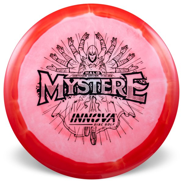 Innova Disc Golf Canada  Halo Star Mystere Distance Driver	Improved Grip	Flexible	Ideal for Power Throws	Wind Resistant	High Speed	Good Glide
great durability