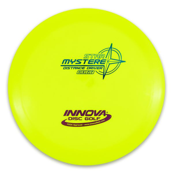 Innova Disc Golf Canada  Star Mystere Distance Driver	Improved Grip	Flexible	Ideal for Power Throws	Wind Resistant	High Speed	Good Glide
great durability