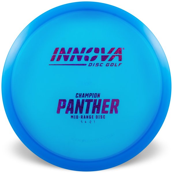 INNOVA DISC GOLF CANADA	Panther
Good Grip	Good Durability	Consistent Fade	Great Glide	Straight Shooter	Ideal for Controlled Shots
