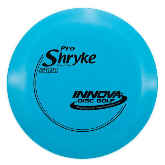 Innova Disc Golf Canada Pro  Shryke distance driver Superior grip soft	Good durability	Consistent understable flight path	Suitable for all skill levels	Good for distance and control	Versatile for different shots
