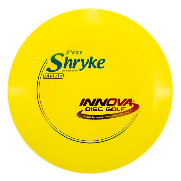 Innova Disc Golf Canada Pro  Shryke distance driver Superior grip soft	Good durability	Consistent understable flight path	Suitable for all skill levels	Good for distance and control	Versatile for different shots
