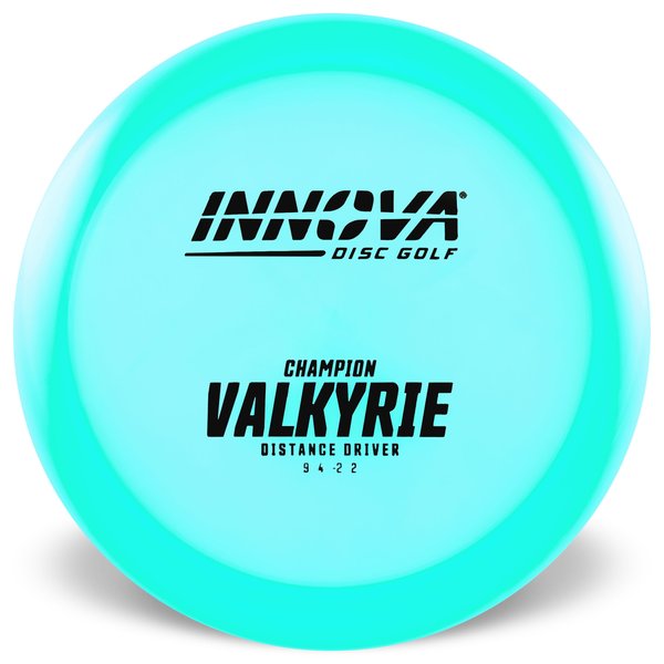 Innova Disc Golf Canada Champion I-Dye Valkyrie Distance Driver Grippy feel	Good durability	Flexible in cooler conditions	Great for distance and control	Maintains stability over time	Comfortable for grip Straight shots
