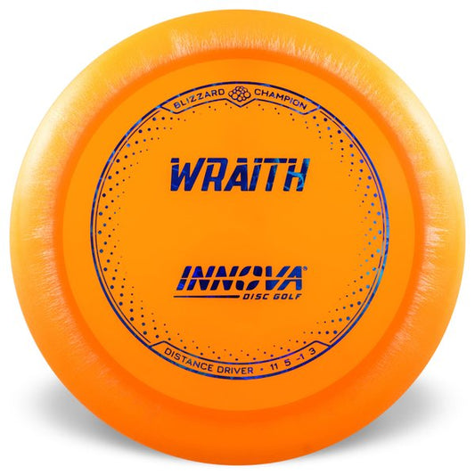 Innova Disc Golf Canada Champion Wraith Distance Driver Distance Driver	Overstable	Cold Reliable	Experienced Players	Headwind Use	Highly Flexible	Weather Consistent high glide forehand friendly 
