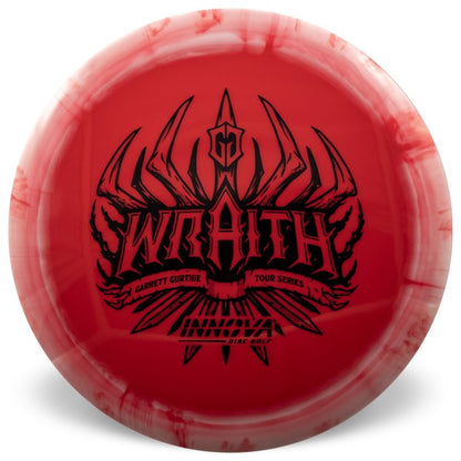 Wraith Halo Star (Garrett Gurthie 2025 Tour Series) Innova Disc Golf Halo Star Wraith Distance Driver Overstable	Cold Reliable	Experienced Players	Headwind Use	durable plastic	 all Weather Consistent high glide forehand friendly good grip premium feel 
