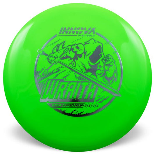 Innova Disc Golf Star Wraith Distance Driver Overstable	Cold  weather Reliable	Experienced Players	Headwind Use	star plastic	 all Weather Consistent high glide forehand friendly good grip premium feel 
