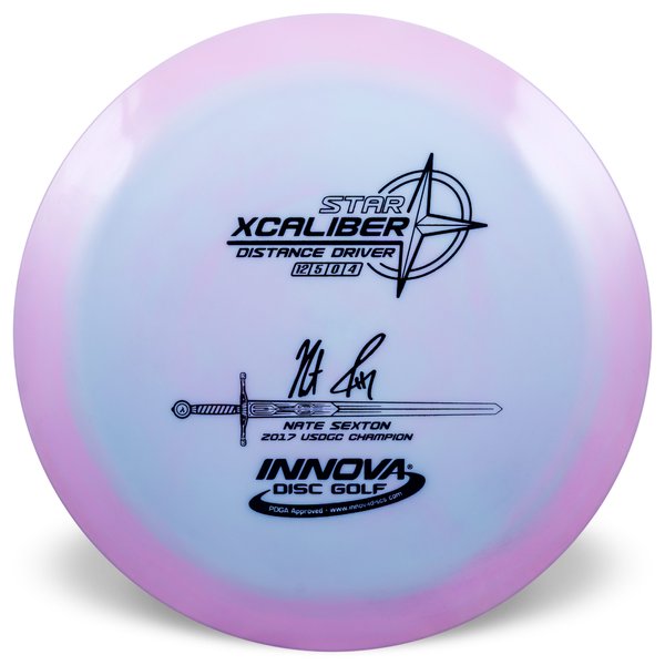 INNOVA DISC GOLF CANADA	xcaliber	Star	Distance Driver
Wind Resistant	High Speed	Good Glide	Ideal for Power Throws overstable
